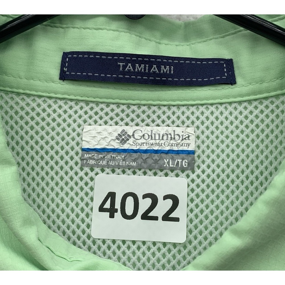 Columbia PFG Tamiami Shirt Mens XL Mint Green Fishing Outdoors Vented FM7266 Dad - Picture 10 of 10